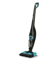Philips PowerPro Aqua FC6401/01 Akkusauger mit Wischfunktion, 18V Li-Ionen, Türbodüse, inkl 2 Gratis Mikrofaserpads, blau -